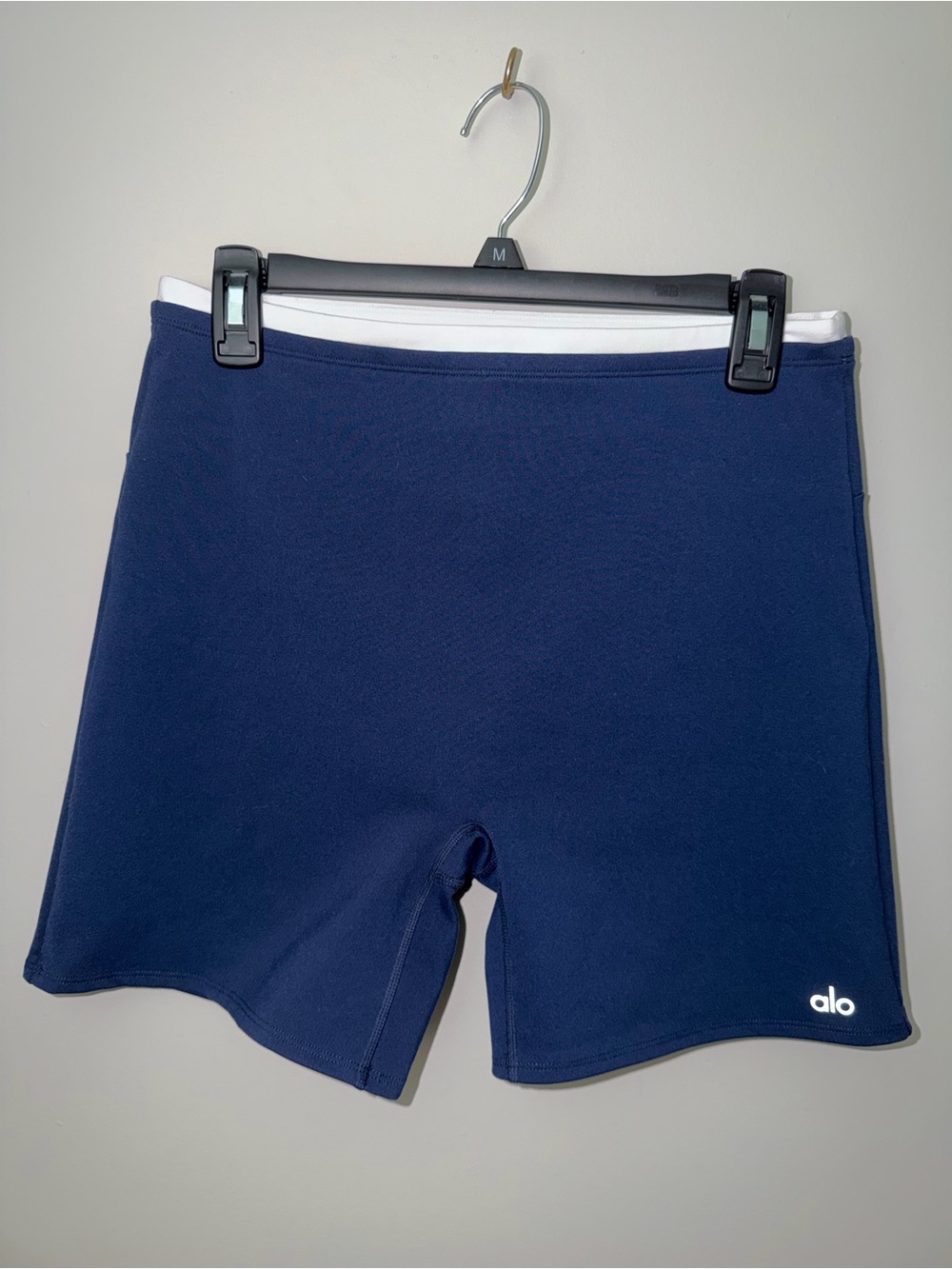 ALO Yoga Navy Blue Bike Shorts